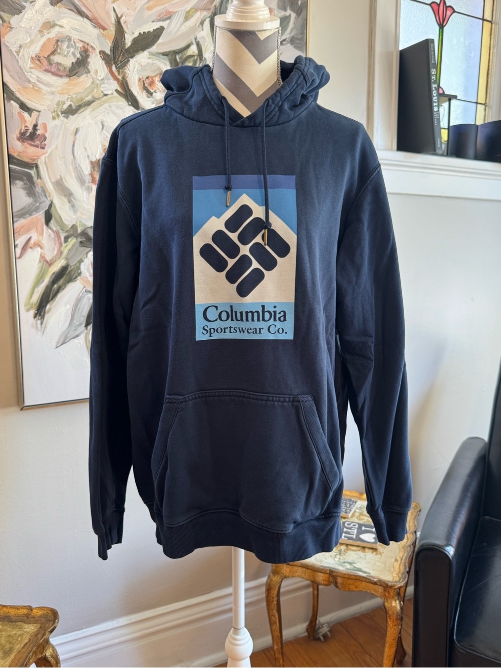 Men's Navy Columbia Hoodie